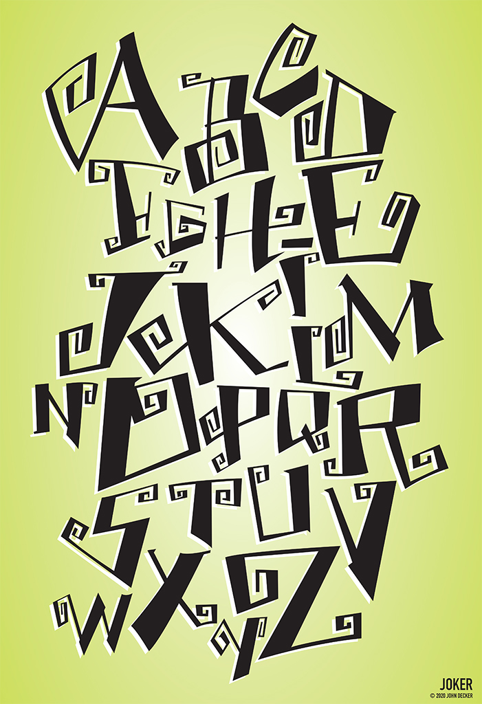 curly font poster