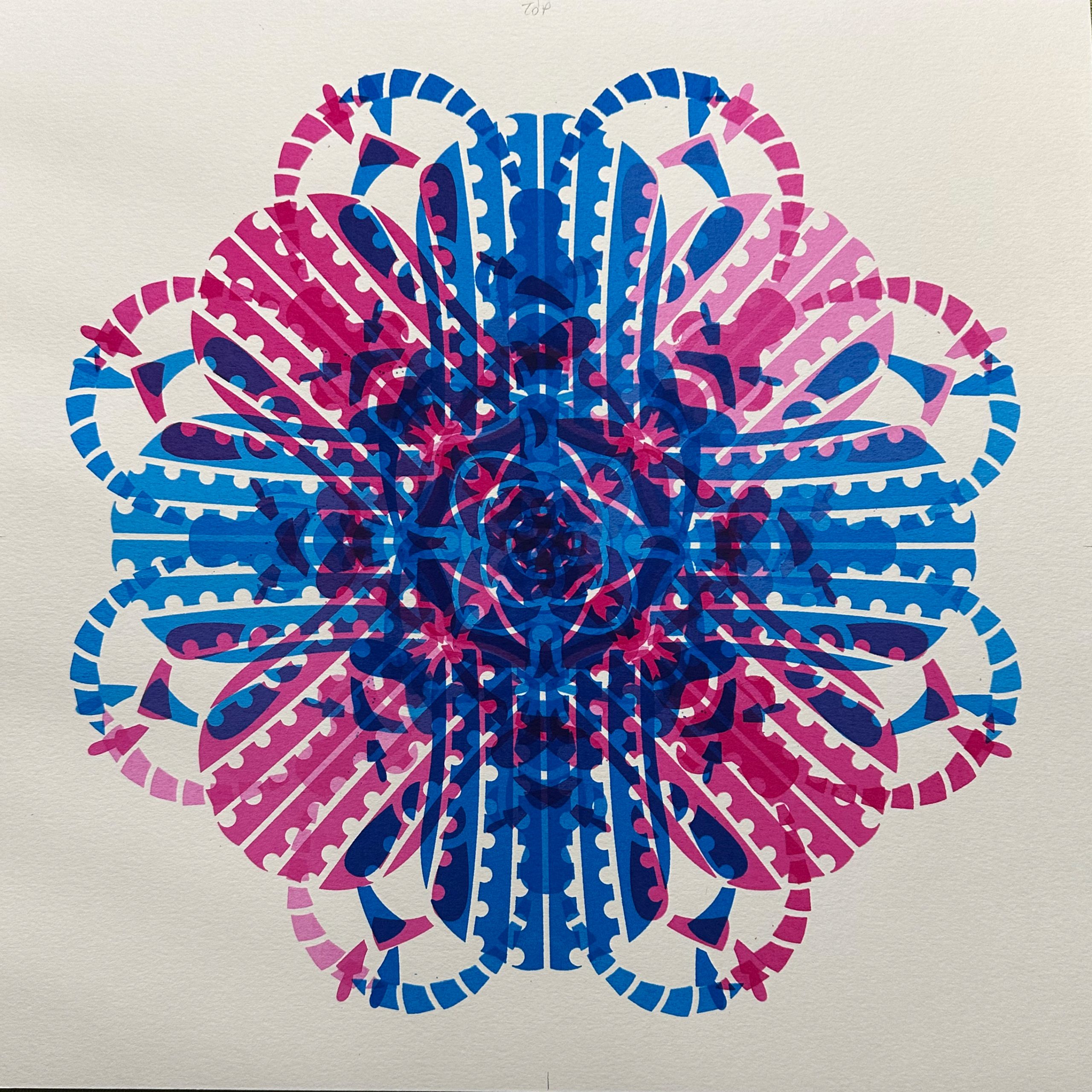 Digital Bug 02 Flower on White